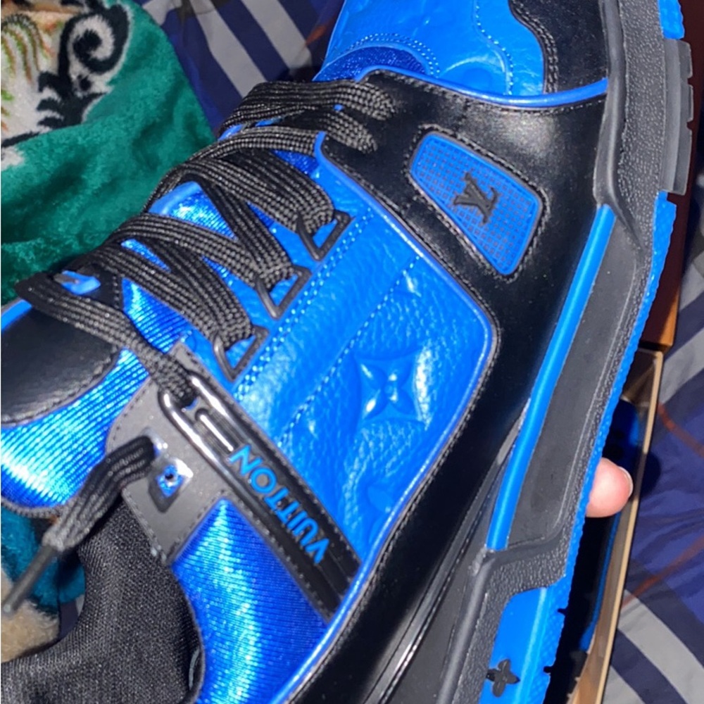 Louis Vuitton Vibrant Blue and Black Sneakers